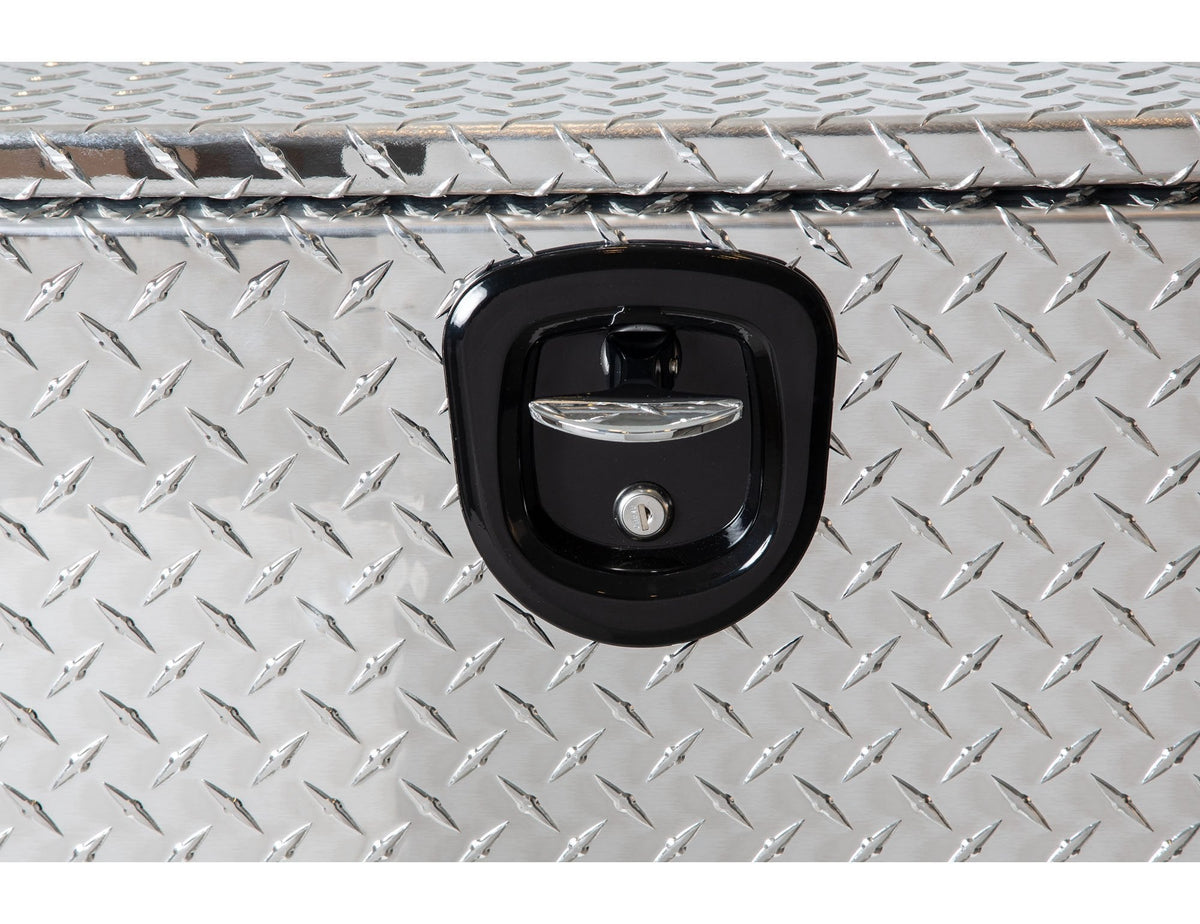 Buyers Products 1705160 Diamond Tread Aluminum Underbody Truck Tool Box, 14 x 16 x 24, Made in USA, .100 in. Thick, Corrosion Resistant, Locking Compression Latch, Secure Storage for Work Trucks