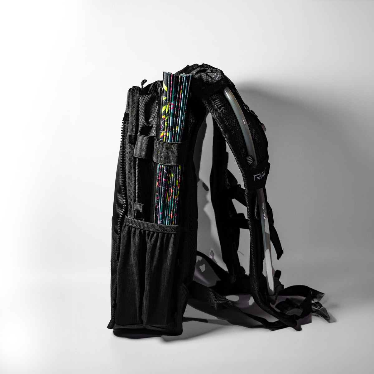 RAVERUNNER® Anti-Theft Hydration Backpack | Festival Approved Rave Backpack for Concert Goers, Leak-Free Festival Water Backpack for EDC, Rave Hydration Pack (Black)