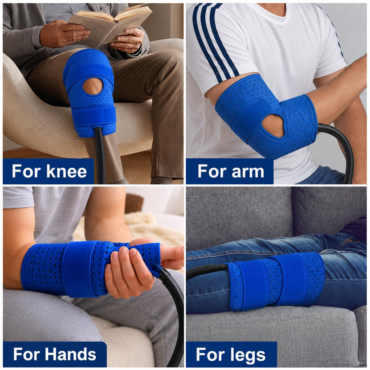 Ice Machine for Knee After Surgery,16QT Quiet Cold Therapy Machine for Knee Replacement with Auto Timer, Leak-Proof Design & Adjustable Flow,Multi-Joint Ice Pads