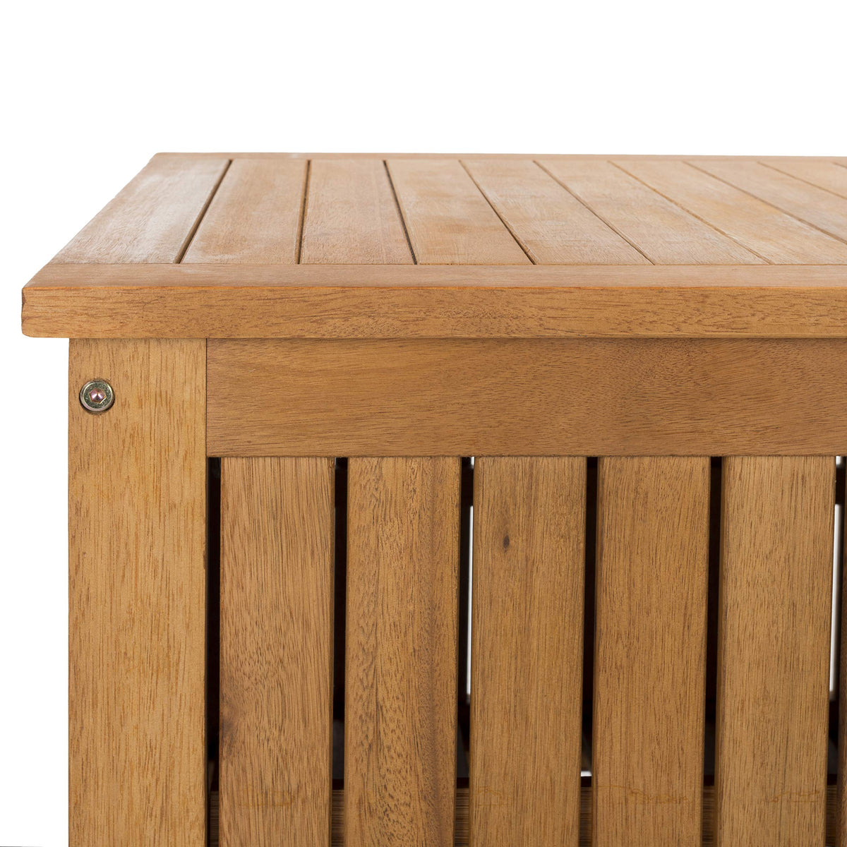 SAFAVIEH Outdoor - Abri Cushion Storage Box - Solid Wood - Coastal Resort Storage Bench Design - Ideal for Patio, Deck, Porch, Backyard, 18" W x 47" D x 19" H (PAT7037A)