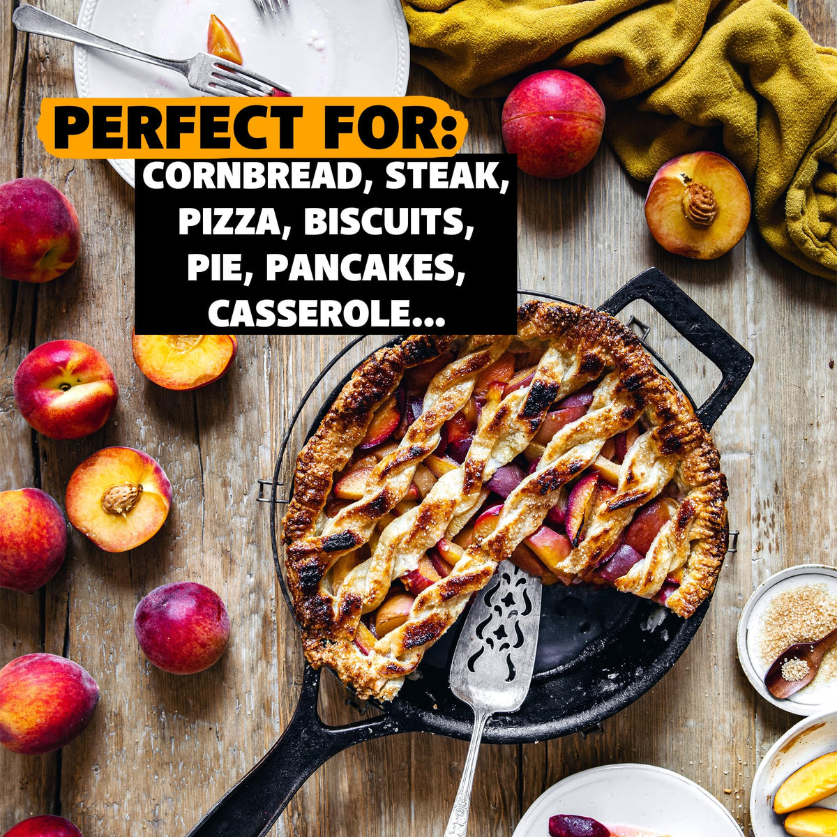 Stargazer 12-Inch Cast Iron Skillet | Made in USA, Seasoned, Premium Frying Pan for Grilling, Searing, Baking & More – Durable Cast Iron with Smooth Cooking Surface