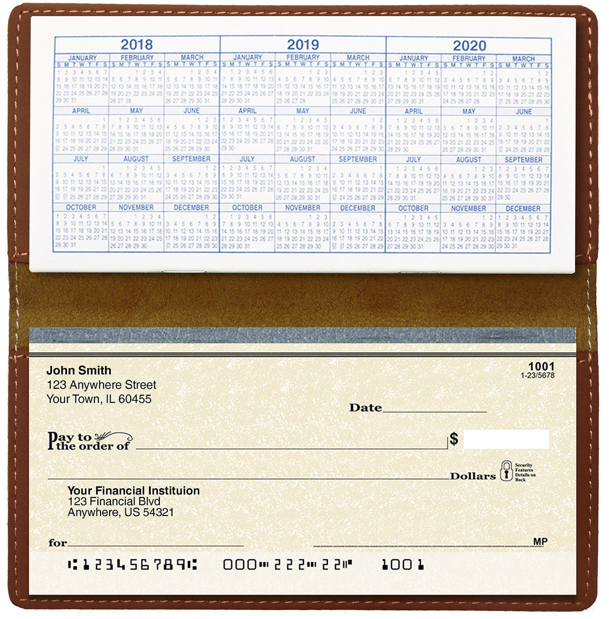 CAROUSELCHECKS Mandala Laser Engraved Leatherette Checkbook Cover