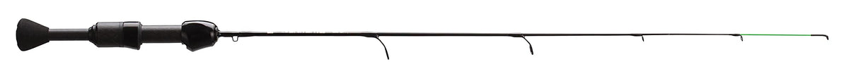 13 FISHING - The Snitch Pro/Freefall Ghost - Inline Ice Fishing Combo - 23" with Flex-Core Quick Action Tip - Left Hand Retrieve - SNPFF-23-LH Black