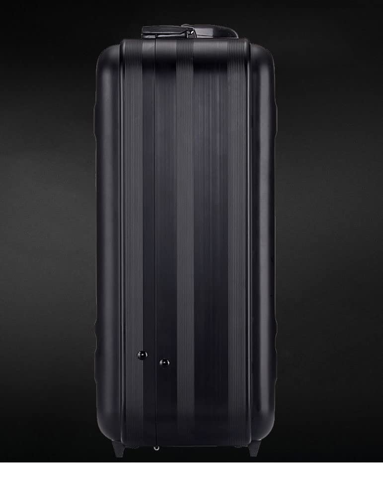 urecimy Men Metal Briefcase Aluminum Locking Storage Box with Removable Foam, Family Medicine Case, Money Suitcase, Jewellery Display Box, Black, 16.5X12.6X4.5 Inch