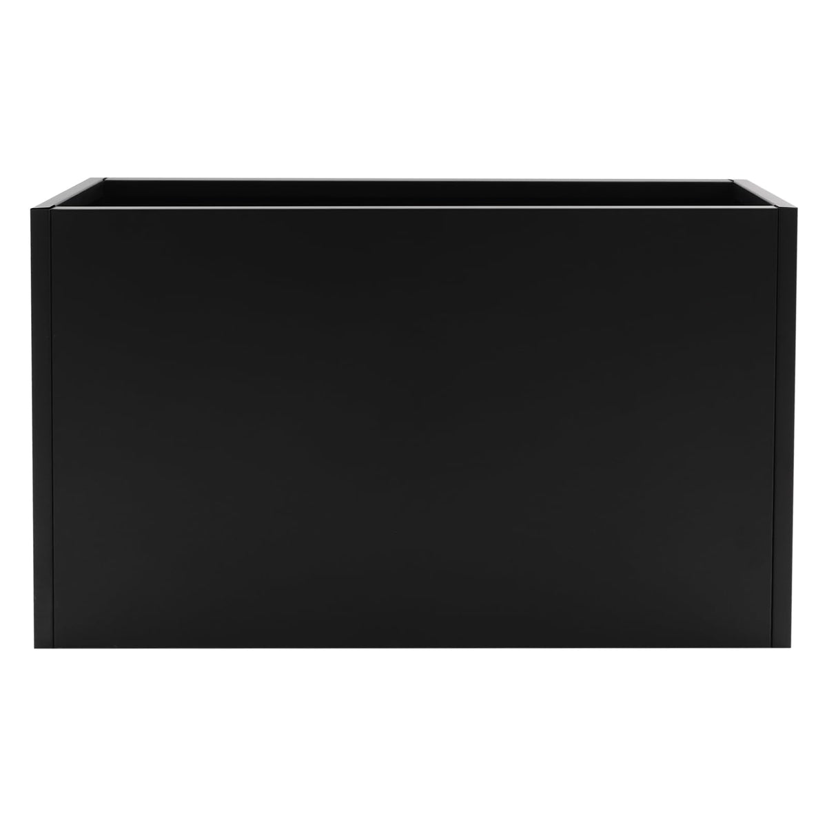 Fulavorty Steel Planter Box,Black Planter Large Rectangular Indoor Outdoor Planters with Removable Shelf,Heavy Duty Rectangular Planter for Patio,Deck,Yard,Garden