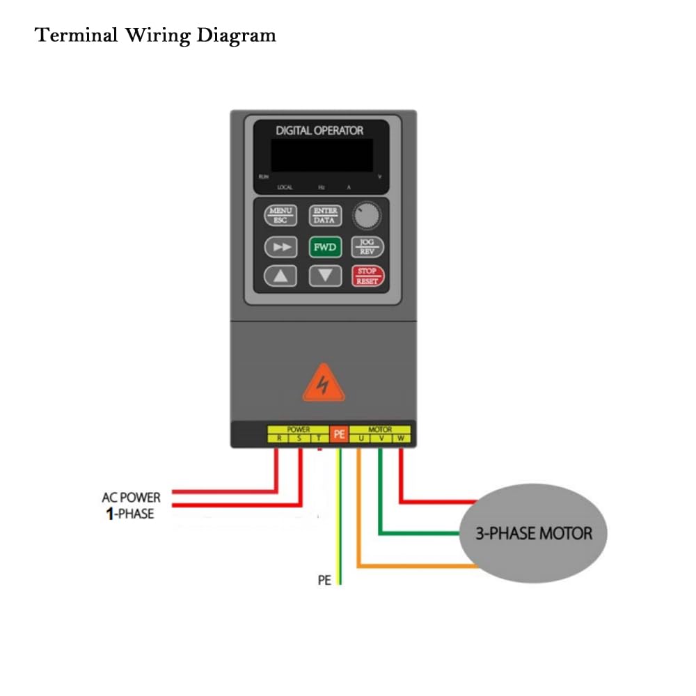 ATO 2hp 1.5kW Single to Three Phase VFD, VFD 220V Input 220V 3 Phase Output 2hp, 220-240V 1 Phase to 3 Phase VFD 7.5A Variable Frequency Drive Inverter for 3-Phase AC Motor Speed Controls