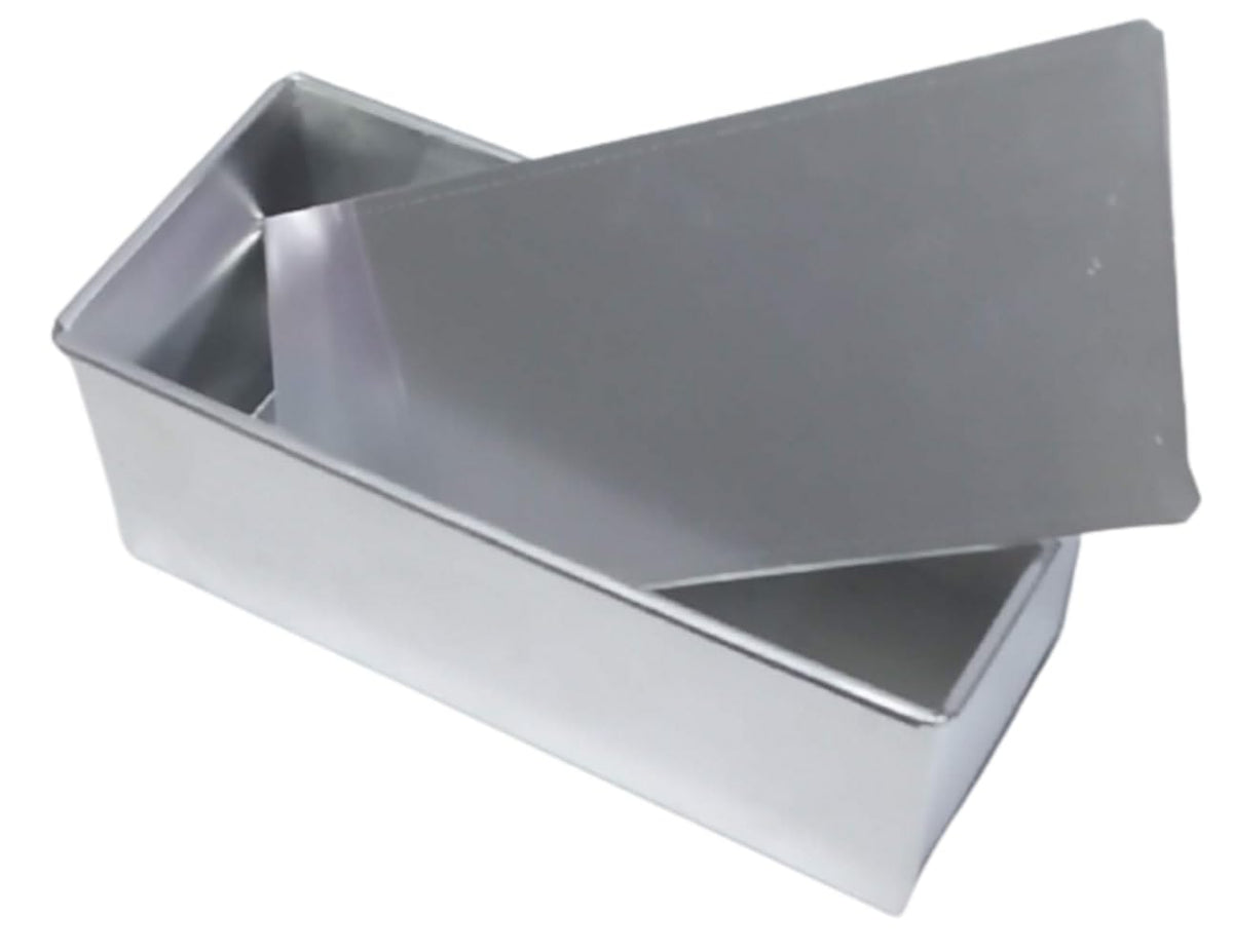BAKERS PARDISE Loaf Pan with Tin Lid 1.1LB Dough Capacity Bread Loaf Pans Aluminium Bread Mold Baking Non-Stick Bread Container Toast Mold for Bakeware Ovenware - Kitchen & Bakery Use (9X3.75X3.5)