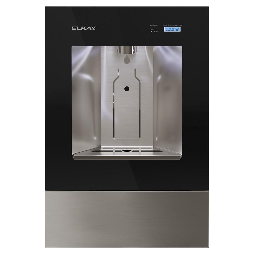 Elkay LBWDC00BKC Liv Pro In-Wall Commercial Filtered Water Dispenser Non-refrigerated Midnight