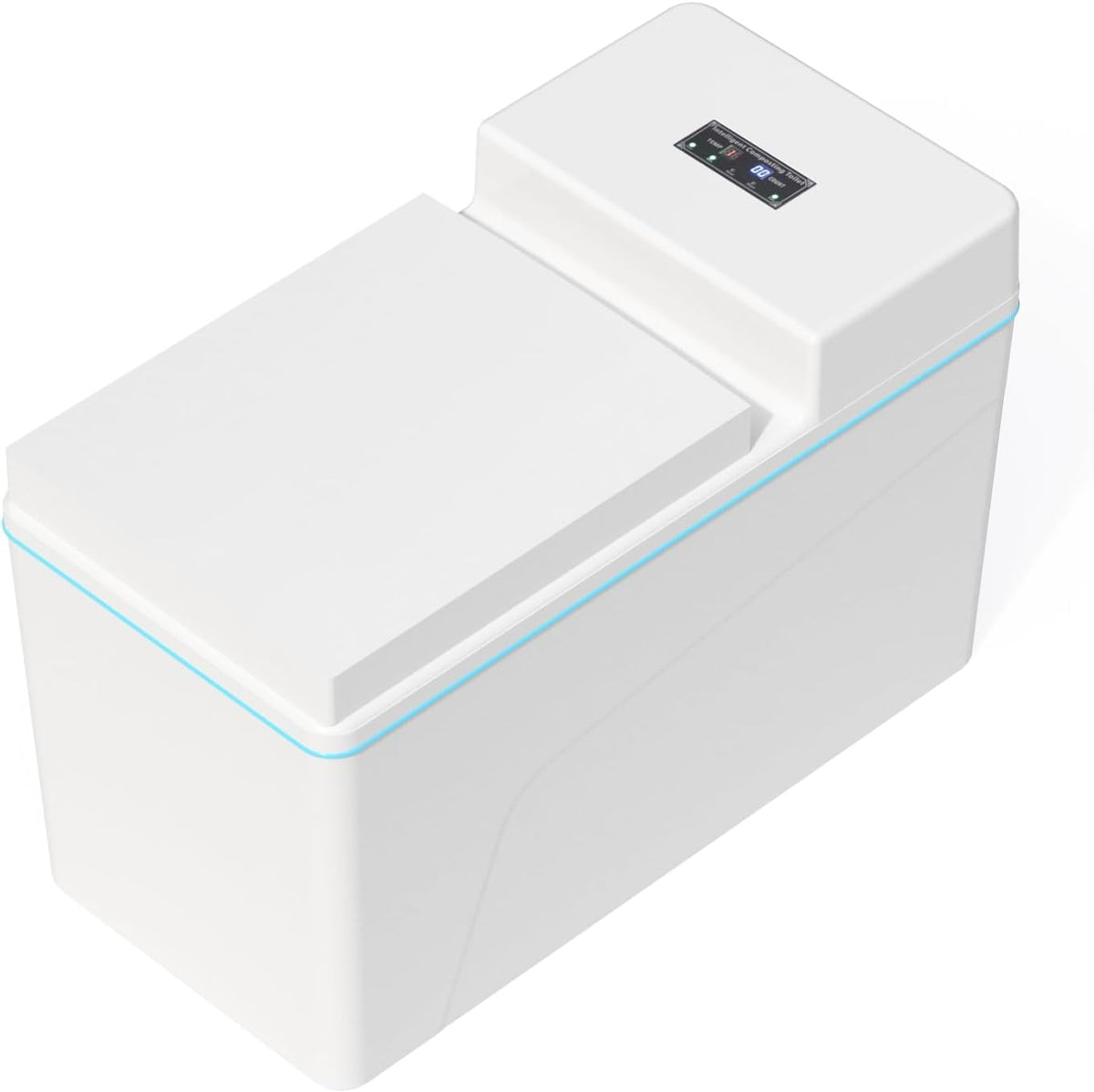 Composting Toilet, Waterless Toilets Suitable for Tiny Houses, Vans, Boats, with Heating Plate, Electric Mixing, Urine Separating and Exhaust Fan