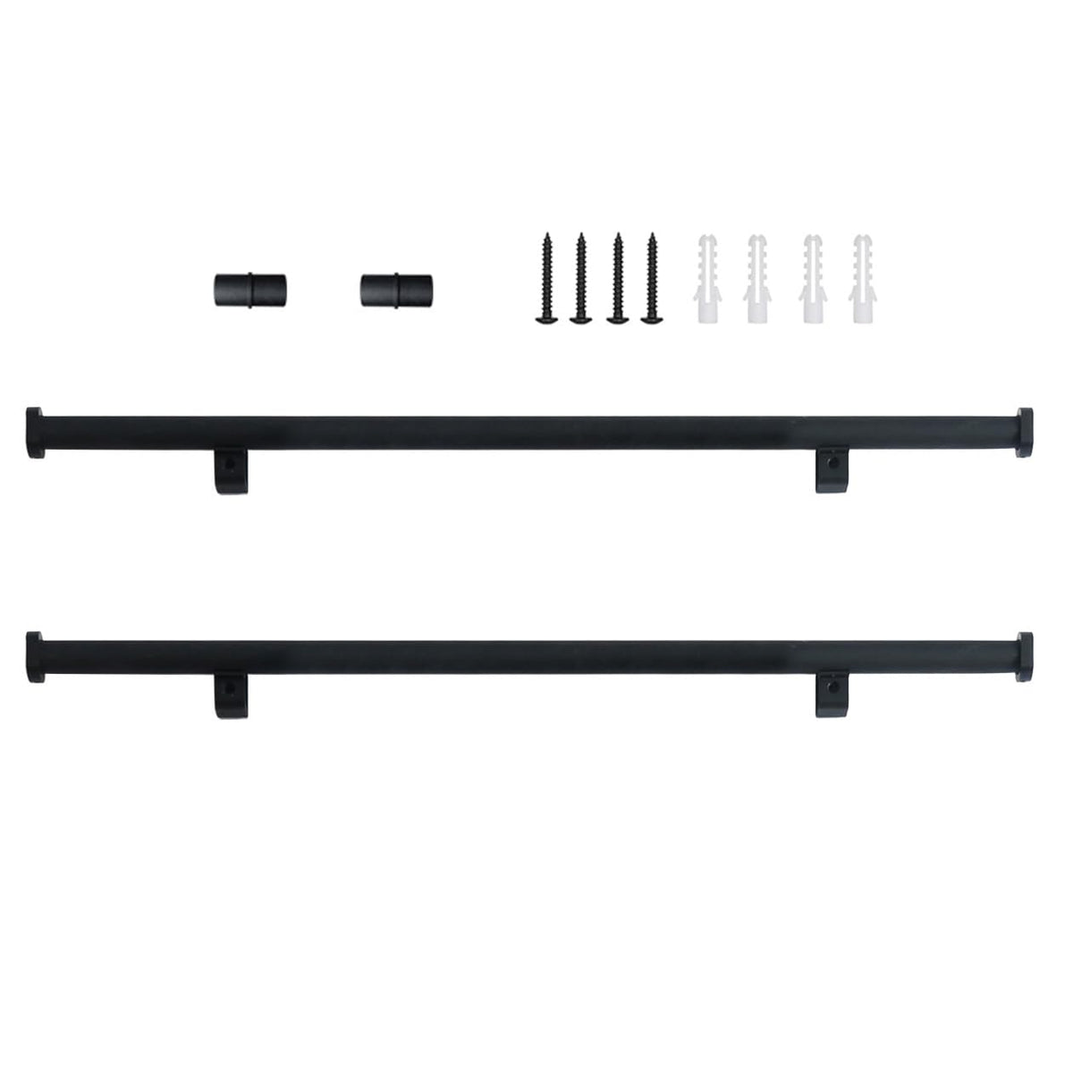 87" Sliding Library Ladder, Black +12FT Rolling Track Kit