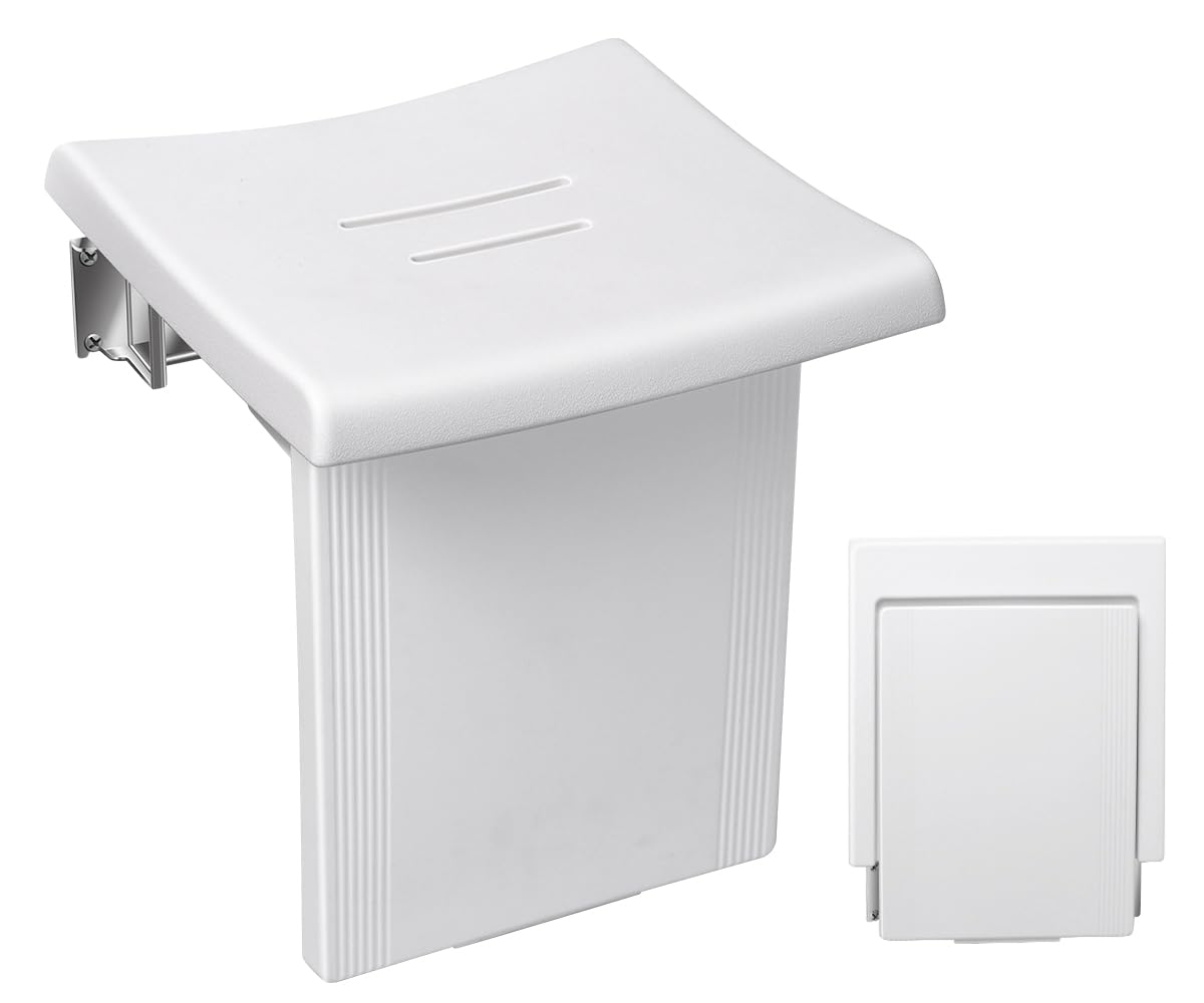 iHork 550lbs Capacity Big Size Folding Shower Seat and Bench Wall Mounted,Wall Mounted Folding Chair with Solid 304 Steel Structure