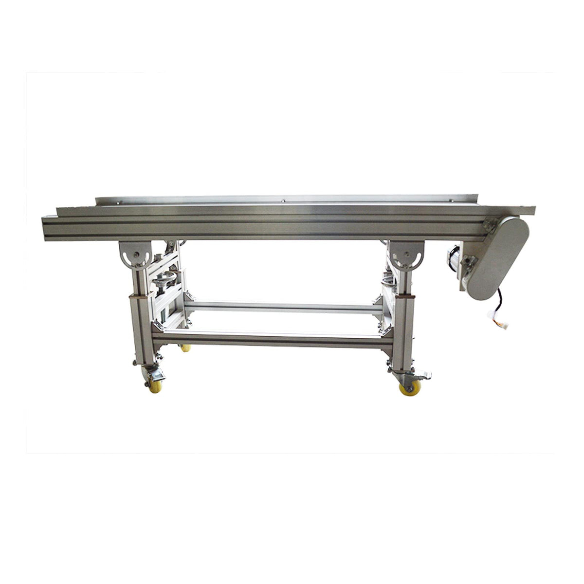 BREVELTION 59inch PVC Belt Conveyor Industrial Transport Equipment Height Adjustable 110V 120W White
