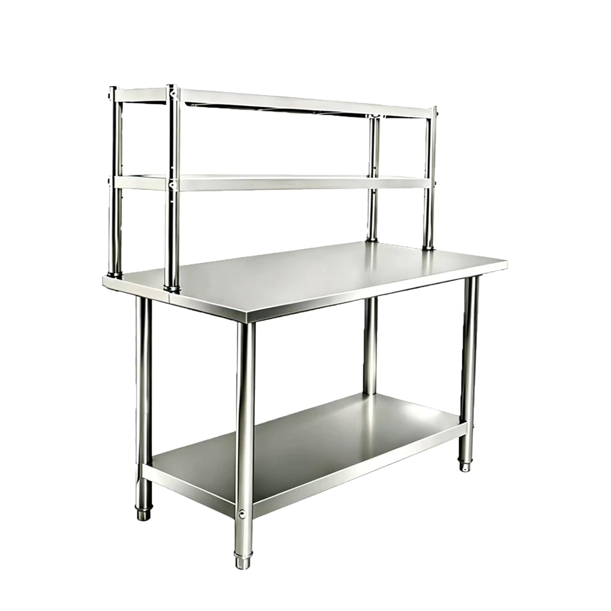 KUARBARR Stainless Steel Over Oven Shelf 12 x 36 Inch, Commercial 2 Tier Metal Over Table Shelf, 91 x 30 x 60 cm, 380 lbs Capacity for Restaurant, Kitchen, Garage & Workshop