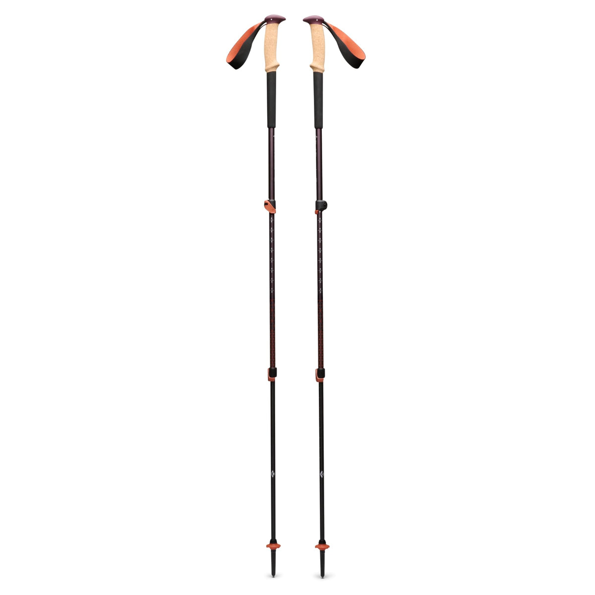 BLACK DIAMOND Trail Cork Trekking Poles (Pair) | Lightweight Collapsible Aluminum Hiking Poles | Natural Cork Grips | FlickLock Adjustable Shafts | Fig