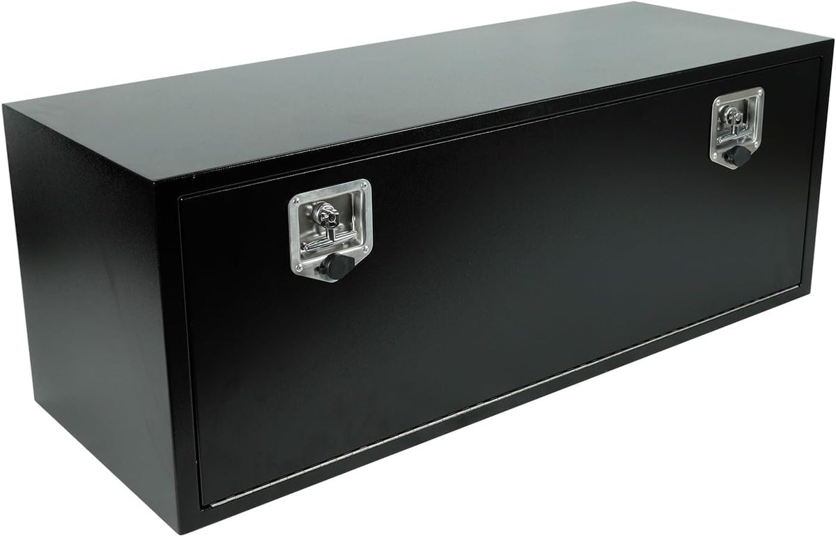 48" Underbody Truck Tool Box, Heavy Duty Steel Underbody Toolbox with T-Handle Lock & Weatherproof Seal, Lockable Truck Trailer Tool Box for Pickup, Semi Truck, RV, Flatbed, Tractor – 48 x 18 x 18