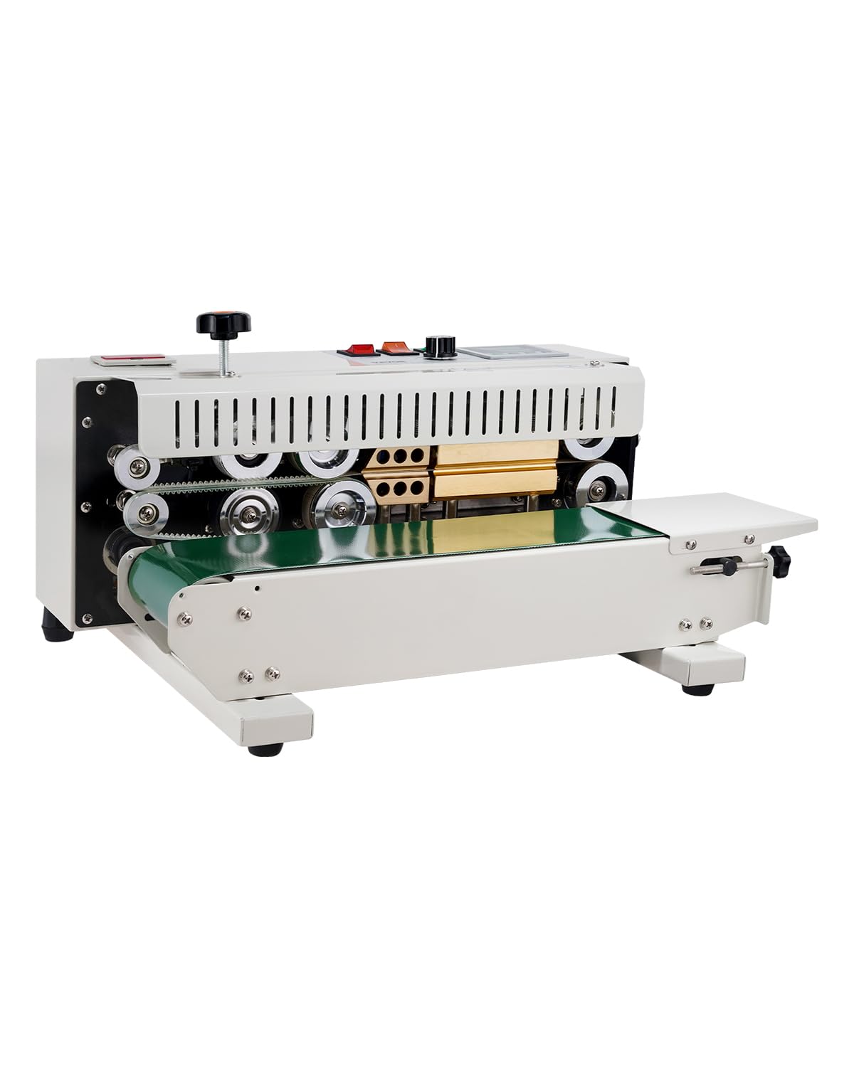 VEVOR Continuous Bag Band Sealing Machine, 0.24-0.47 in/6-12 mm Seal Width, Horizontal Band Sealer Machine with Digital Temperature Control, Bag Sealer for 0.02-0.8 mm Plastic Bags with Count Function
