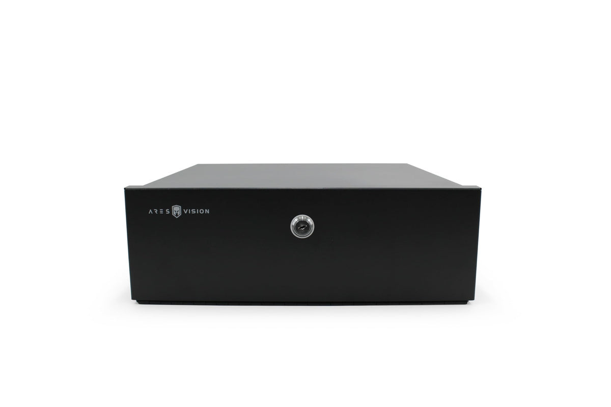 ARES VISION DVR Lock Box 15" x 15" x 5" – Heavy Duty 16 Gauge Steel Security Enclosure with Fan, Lock & Key, Cable Knockouts – Secure NVR, Router, AV Equipment for Home & Commercial Use
