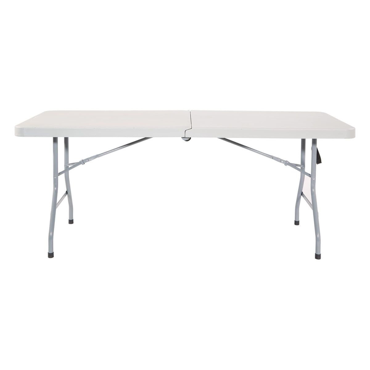 Office Star Resin 6 Foot Folding Bench and 6 Foot Resin Center-Folding Portable Table
