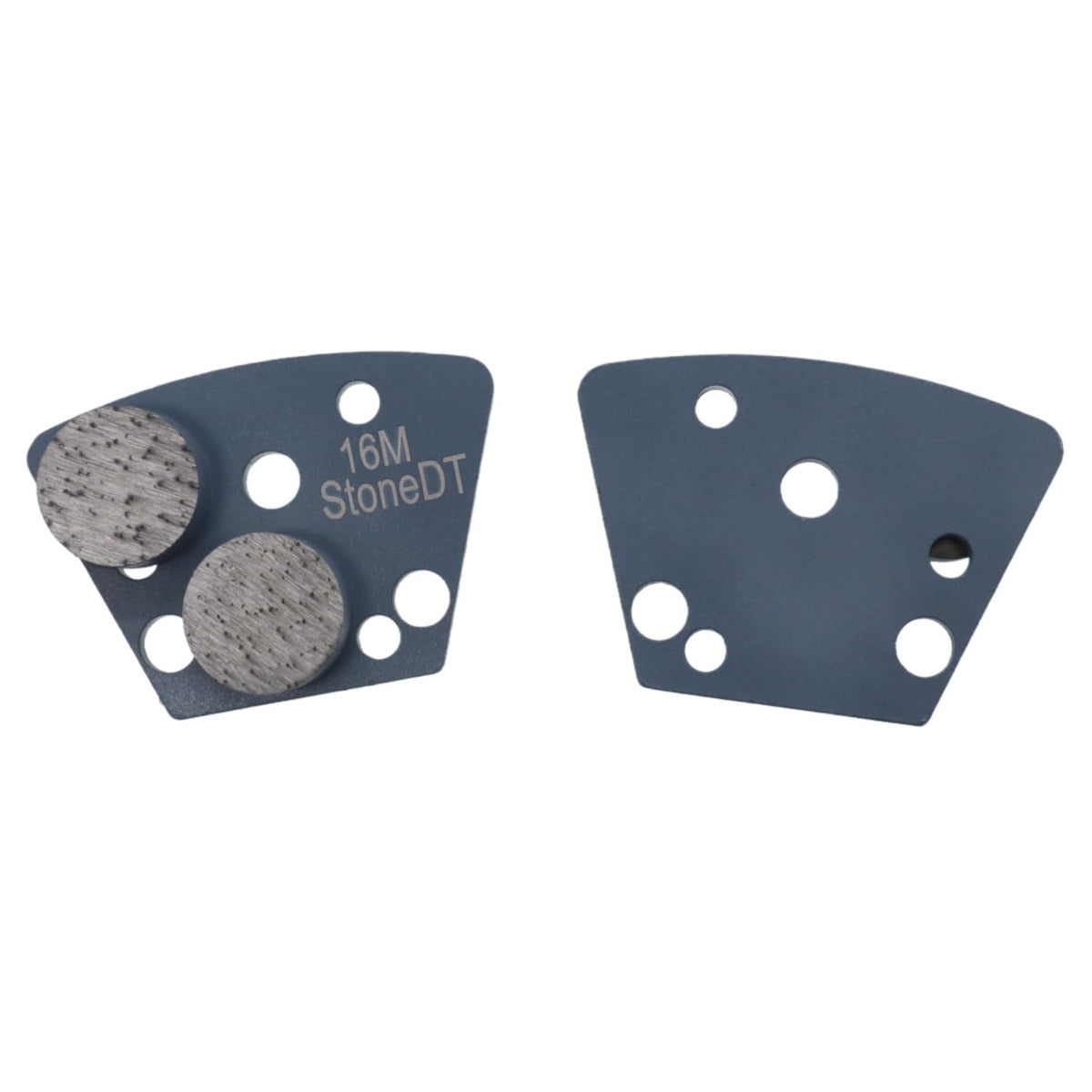 Diamond Grinding Shoes, Trapezoid Concrete Grinding Disc Fit with ASL Iron Horse Floor Grinders, Double Round Segs, 16 Grit Medium Bond, Pack of 9