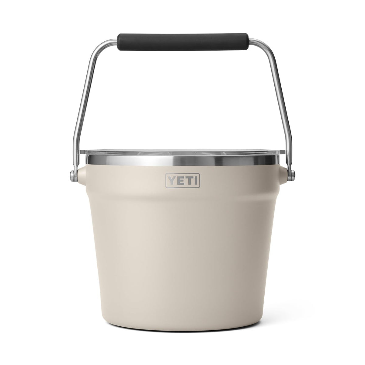 YETI Rambler Beverage Bucket, Double-Wall Vacuum Insulated Ice Bucket with Lid, Cape Taupe
