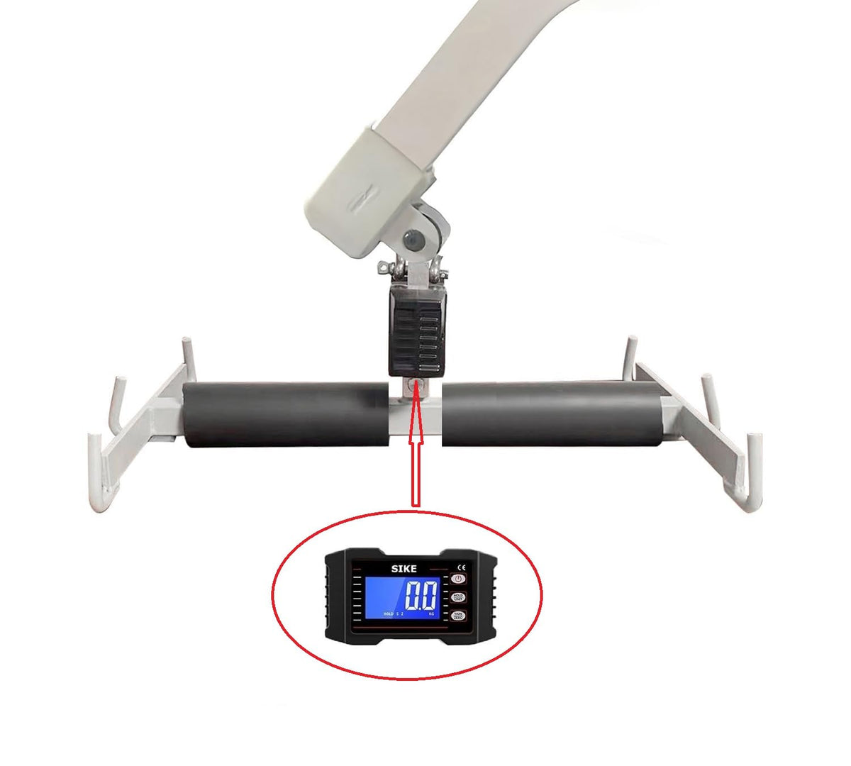 SIKE PWS600 Patient Lift Scale with 6-Point Spreader Bar, SWL 600 lb Capacity, Patient Lift Accessories, Patient Weight Scale Kit