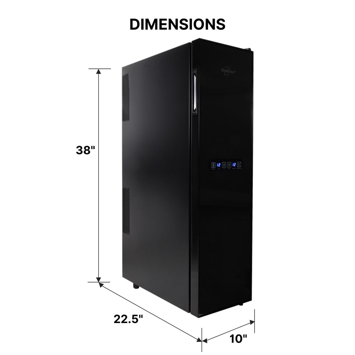 Koolatron Urban Series 18 Bottle Slim Dual Zone Wine Cooler, Thermoelectric Wine Fridge, Freestanding Wine Refrigerator for Home Bar, Kitchen, Apartment, Condo, Cottage