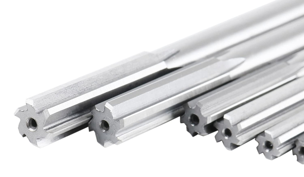 Accusize Industrial Tools 1-13 mm by 0.5 mm High-speed Steel Chucking Reamer Set in a Fitted Case, Set of 25 Pieces, 5500-SB00