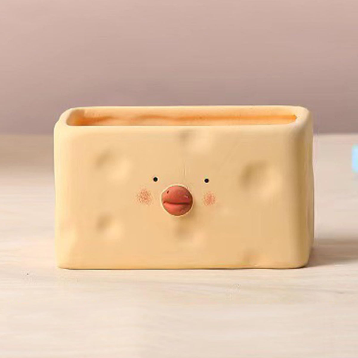 TOPINCN Yellow Chicken Planter Ceramic Cute Flower Pot Cartoon Chick Planter Pot for Indoor Outdoor Home Garden Decoration (Rectangle)