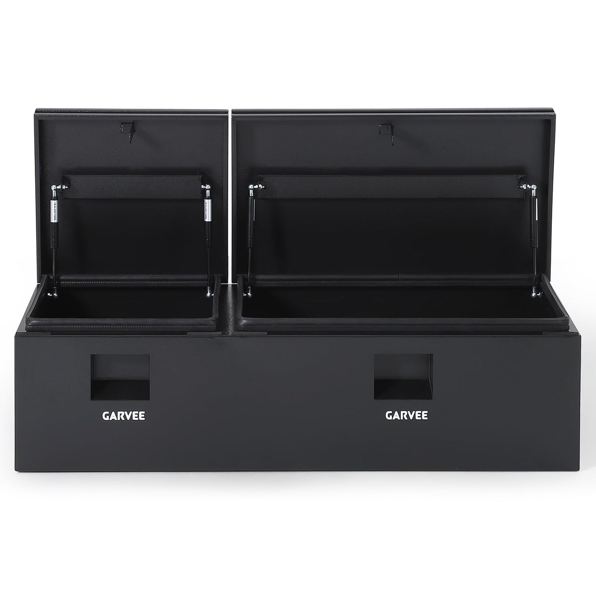 Garvee Heavy Duty Steel Truck Bed Tool Box, Truck Tool Box with Side Handle, Waterproof Trailer Storage Tool Box Chest Box Organizer for Pickup, Truck Bed, RV, Trailer
