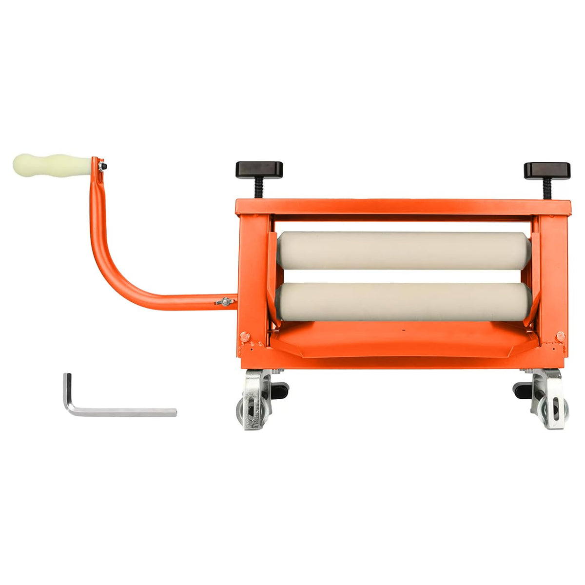 Upgraded Heavy Duty Clothes Wringer, Laundry Wringer for Chamois Cloth, Sponge, Dual Knob Design for Easier Operation - Orange