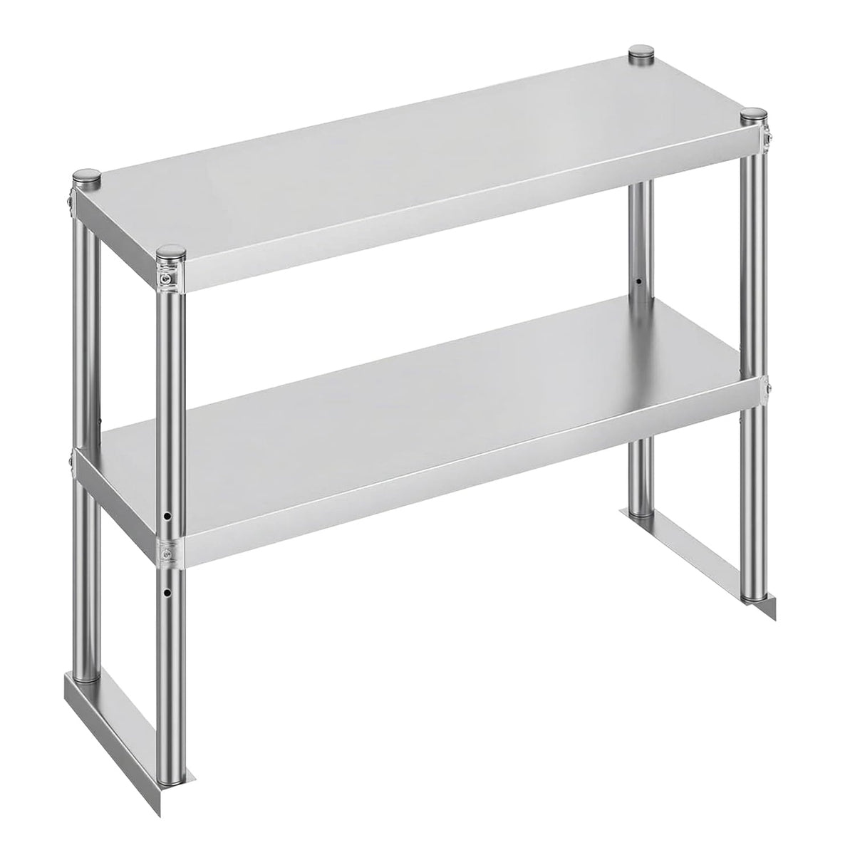 KUARBARR Stainless Steel Over Oven Shelf 12 x 36 Inch, Commercial 2 Tier Metal Over Table Shelf, 91 x 30 x 60 cm, 380 lbs Capacity for Restaurant, Kitchen, Garage & Workshop