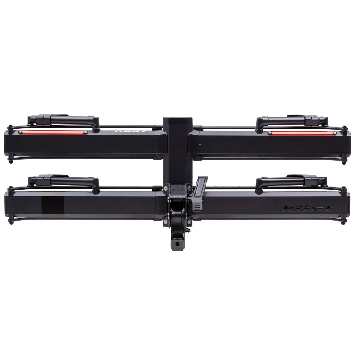 KUAT 2" Piston Pro X LED Dual Ratchet Hitch Rack - Secure Rugged Kashima-Coated Portable Foldable Easy-to-Use No Frame Contact 2-Bike Hauling Platform with 53" Max Wheelbase & 5" Max Tire Width