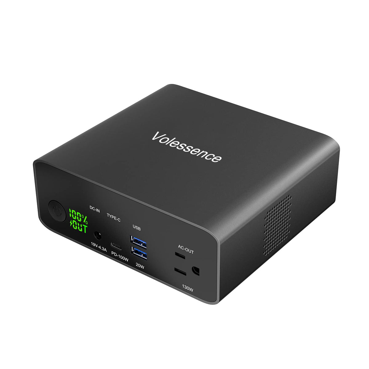 Volessence 40000mah Laptop Power Bank | AC/USB-C/USB-A Battery Backup for Laptops: MacBook Pro/iPad Pro/Dell/HP/Surface | Cameras: Canon/Nikon/DSLR/DJI Drones | Smart Devices: iPhone/Samsung