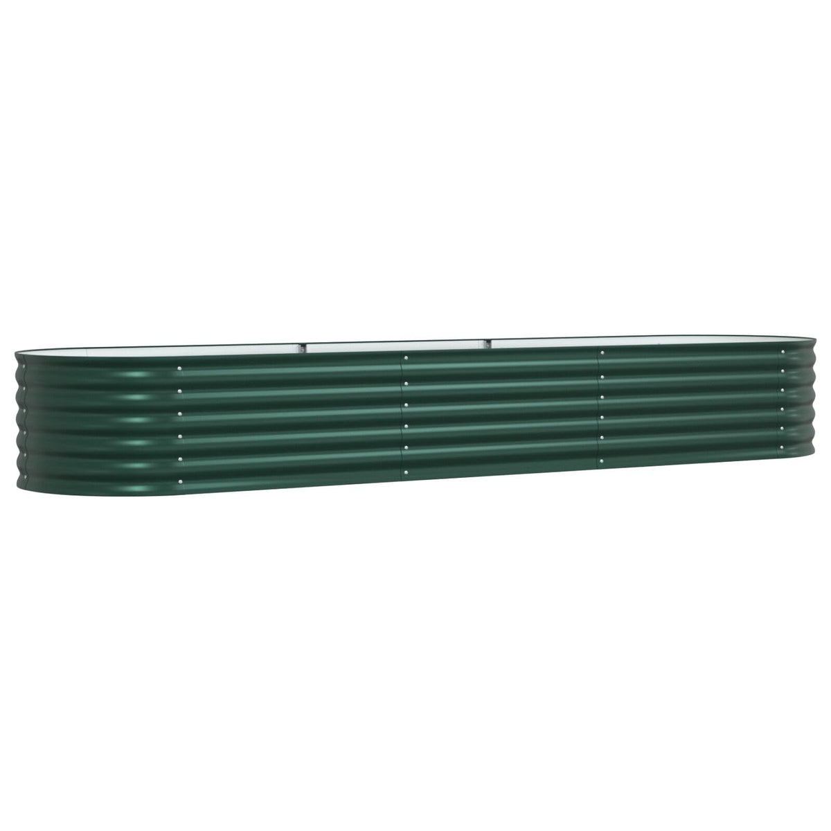 Fregramei Powder-Coated Garden Raised Bed, Metal Planter Box for Vegetables, Flowers, Herbs, Green Galvanized Steel 126 x 31.5 x 17.3 in,-609