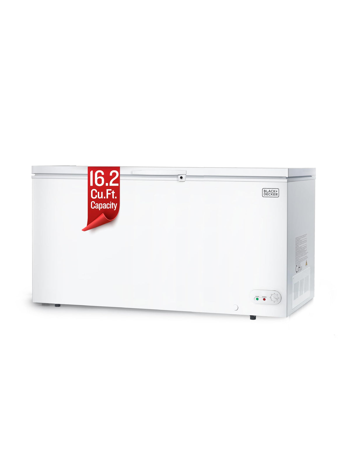 BLACK+DECKER 16.2 Cu. Ft. Chest Freezer, Deep Freezer with Top Opening, Freezer Chest with 2 Removable Storage Baskets, Mechanical Temperature Control, Manual Defrost,R600a Refrigerant, BCF1620E,White