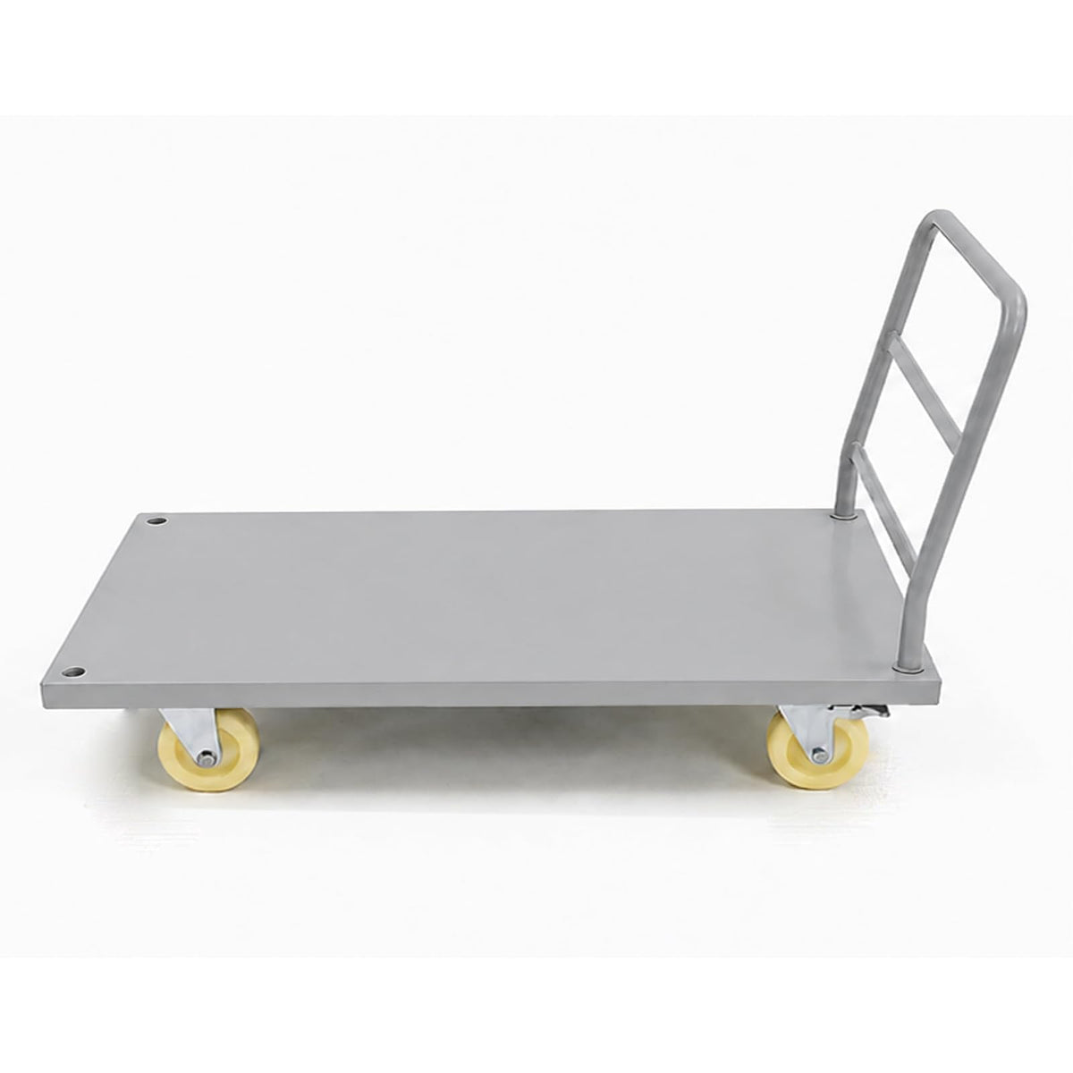 QVWZD Heavy Duty Steel Platform Truck, 47" L x 23.8" W x 32.7" H Flat Cart, Hand Trucks with Nylon Casters, 2000 lbs Capacity Steel Reinforced Flat Cart, Multi Use Utility Dolly for Warehouse Garage