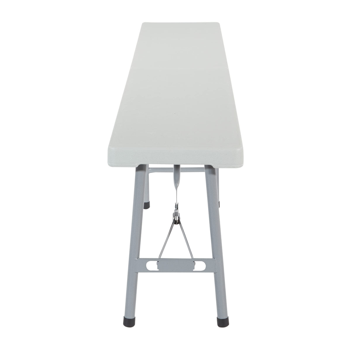 Office Star Resin 6 Foot Folding Bench and 6 Foot Resin Center-Folding Portable Table