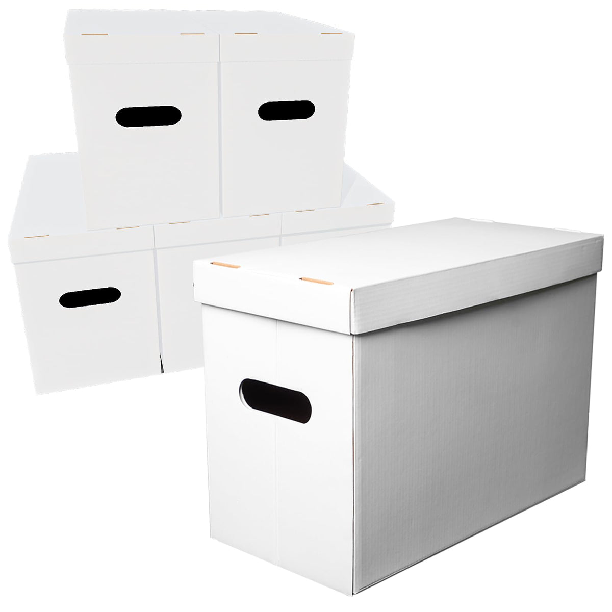 NUMINA Comic Book Boxes – 6 Pack Short Boxes | Fits 150–175 Comics | Comic Book Storage Organizer for Silver & Current Age | Durable Stackable Cardboard Box