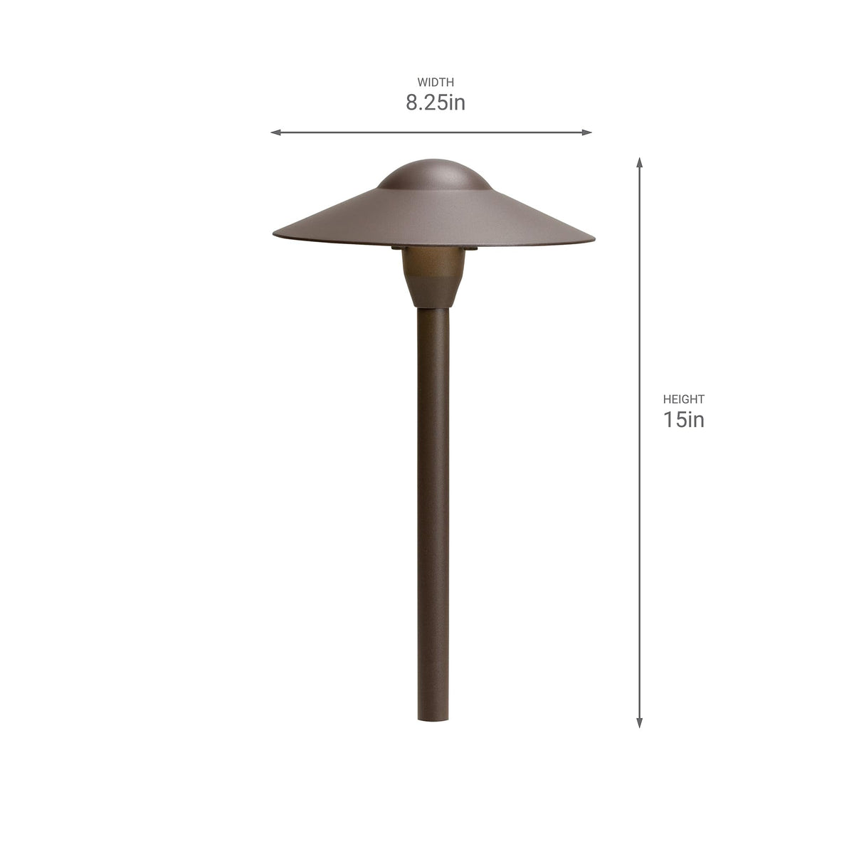 Kichler 15410AZT Path & Spread 1-Light 12V, Textured Architectural Bronze