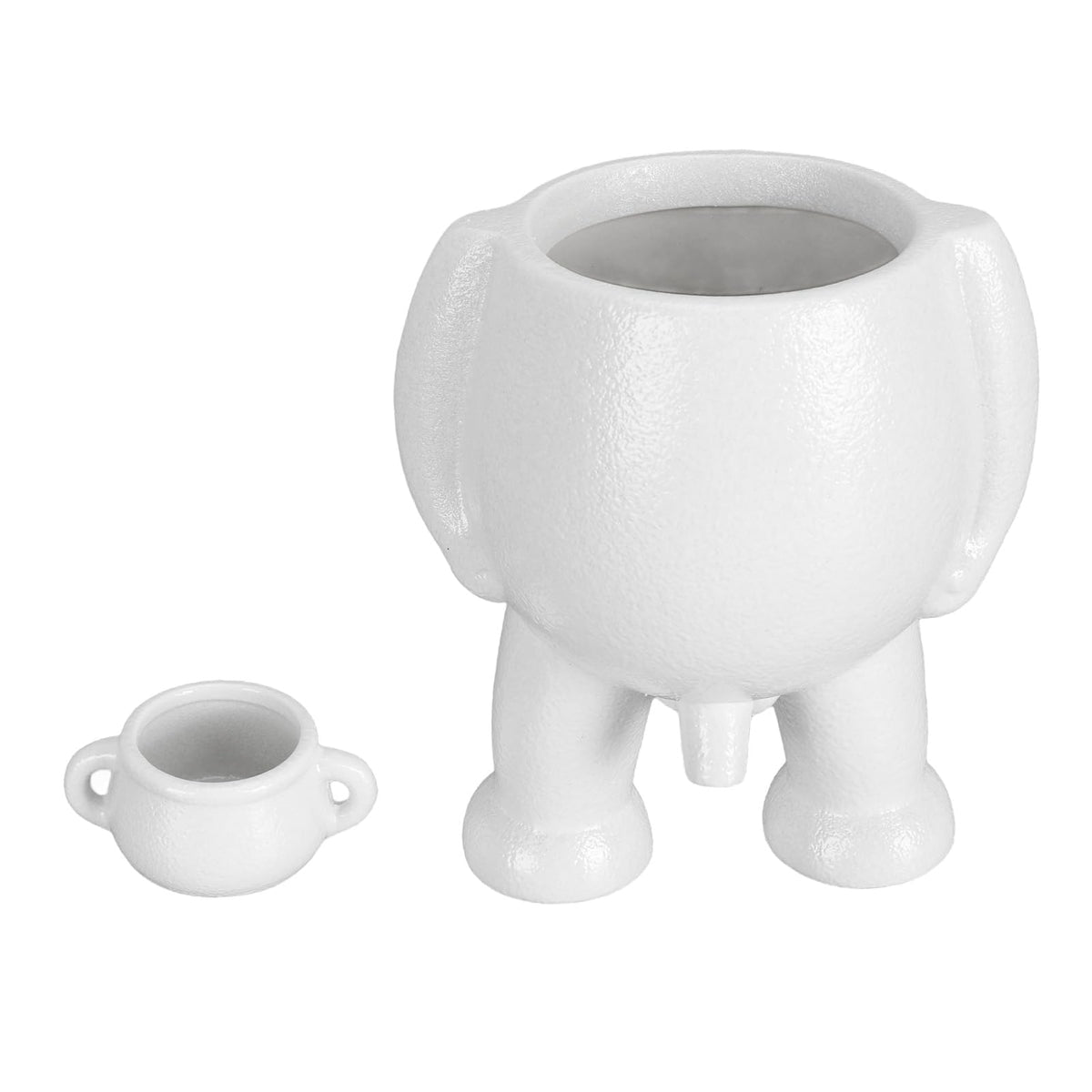 Gsycle Funny Peeing Plant Pot, Creative Ceramic Succulent Planter for Home Office Desk, Unique Little Man Pissing Flower Pot with Small Watering Can, White