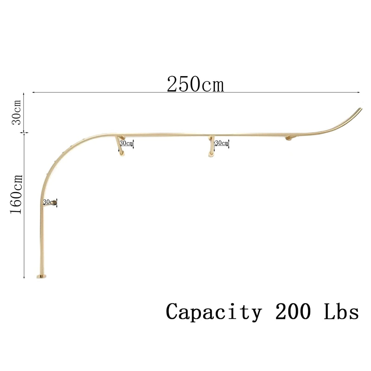 ZICHOUYING Hanging Clothes Rack,Pipe Metal Retail Display Rack Boutique Supplies Coat Rack Store Shirt Clothing Garment Rack Laundry Room Decor