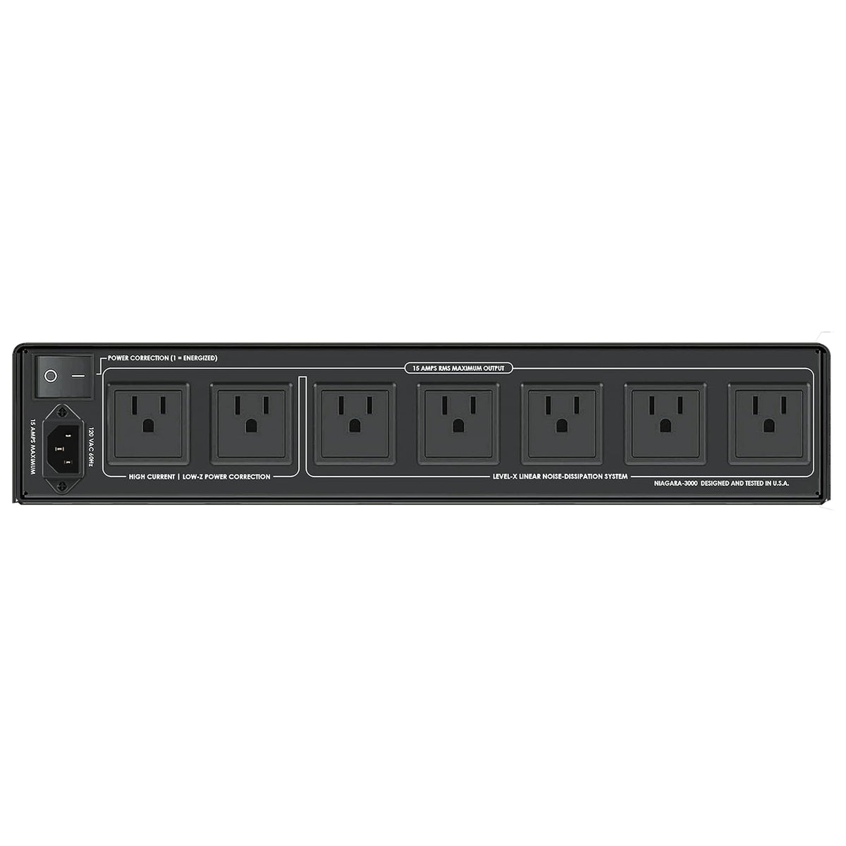 AudioQuest NIAGARA3000USA Low-Z Power Noise Dissipation AC Power Conditioner with an AudioQuest MONSOONUS01 1M Wind Series AC Power Cable (2020)
