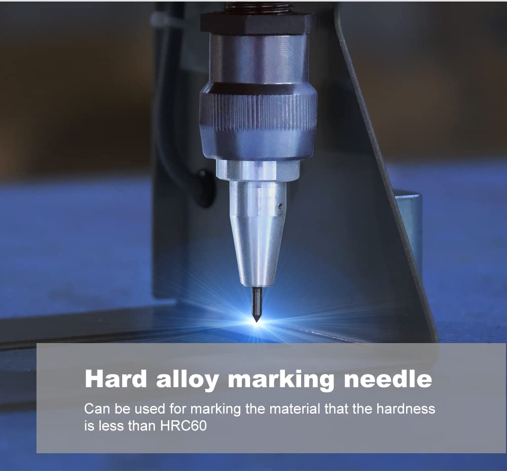 US Stock Pneumatic Dot Peen Marking Machine Metal Engraving Machine Pneumatic Marking Machine Marking Field 120×50mm for Letters, Serial Numbers, VIN Code, Chassis Number, Date, Graphics,etc.