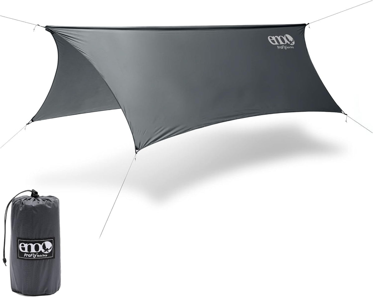 ENO, Eagles Nest Outfitters ProFly Rain Tarp, Ultralight Hammock Accessory, Charcoal