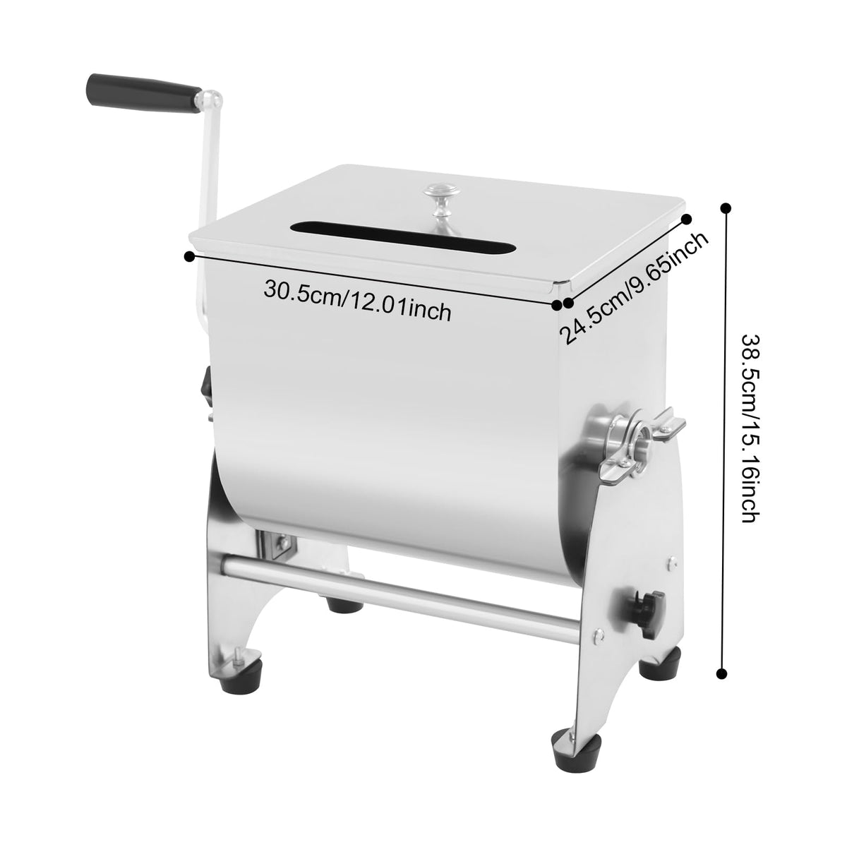 Manual Meat Mixer,22 Pound Capacity Tilt Tank Commercial Meat Mixer,Stainless Steel Sausage Mixer Machine Meat Processing Equipment