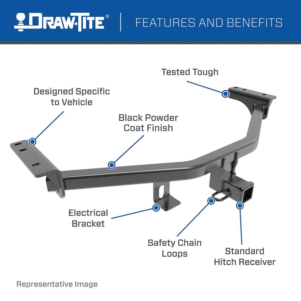 Draw-Tite 76084 Class 3 Trailer Hitch, 2 Inch Square Receiver, Compatible with 2013-2015 Subaru XV Crosstrek Except Hybrid