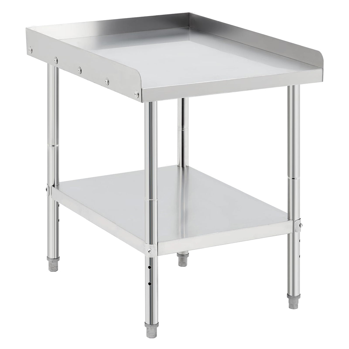 24 * 30 * 30inch Equipment Grill Stand Table, 400 Lbs Capacity Commercial Prep Table with Removable Baffle, NSF-Certified Stainless Steel Worktable, for Restaurant Kitchen Food Truck Outdoor BBQ