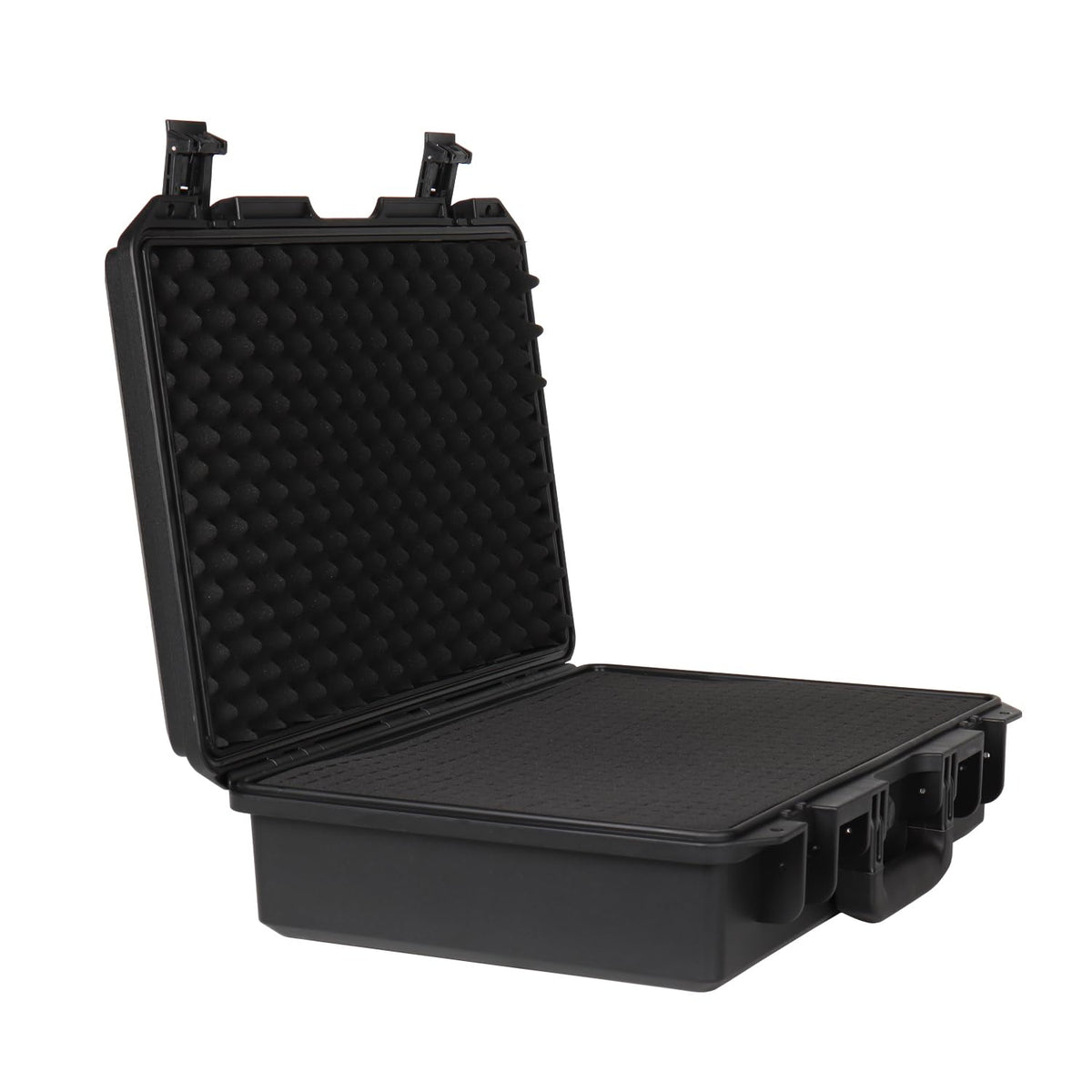 EPDEDICATED IP67 Waterproof Shockproof Hard Case, Orange Rugged Hard Shell with Custom Foam Insert, Lockable Heavy-Duty Equipment Case for Camera Drone Tools Camping Gear, 18.0×13.39×5.12 In (Black)