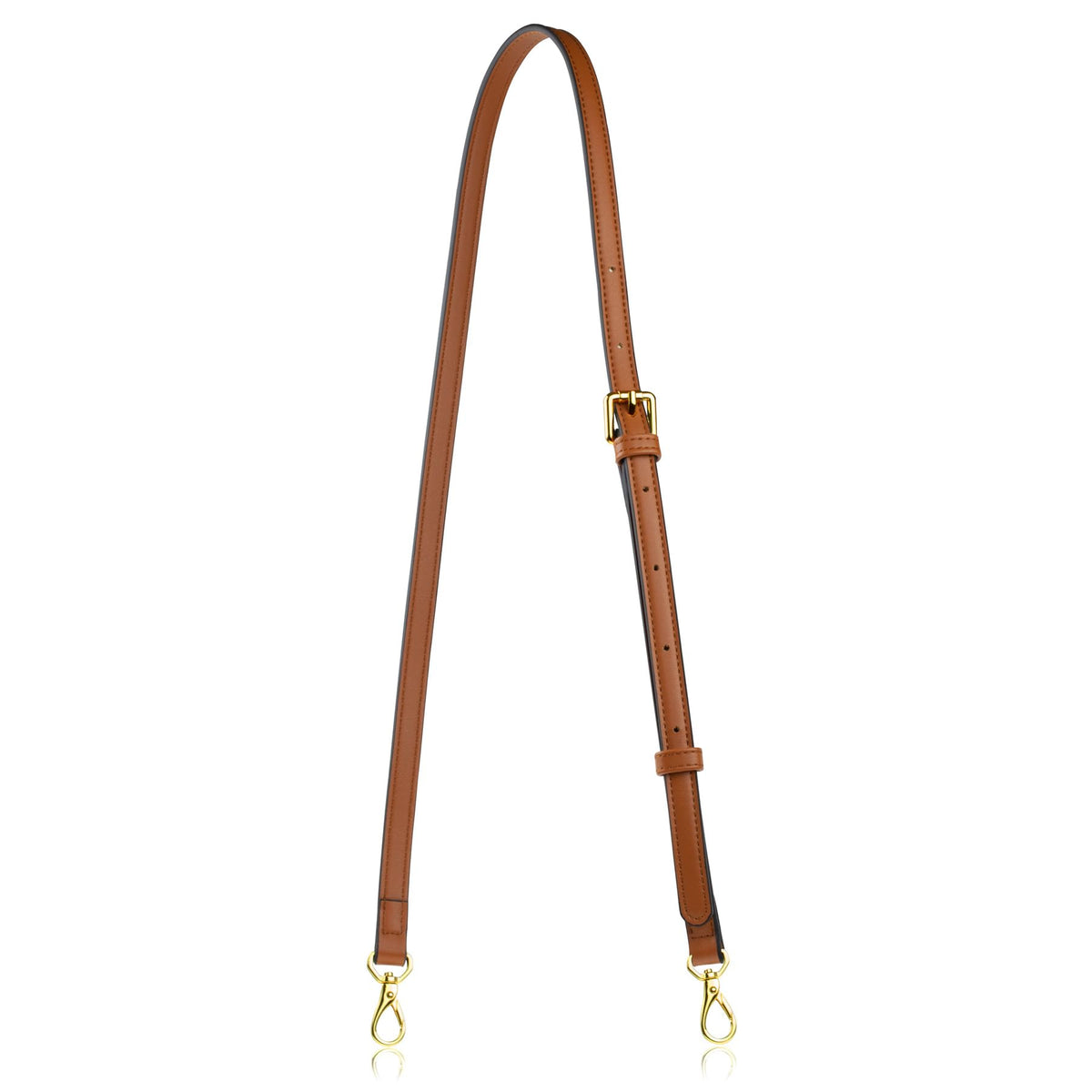 Allzedream Leather Purse Strap Replacement Crossbody Handbag Long Adjustable, Brown, M