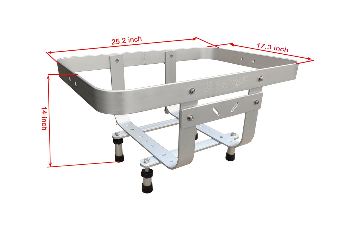 Brocraft Aluminum PWC Cargo Rack/Cooler Holder for Jet Ski /Cooler Holder Combo with Gas Plates / Jet Ski Rod Holder